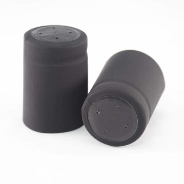 Matte black shrink cap
